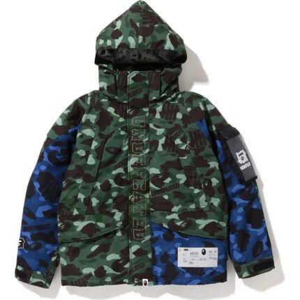 BAPE X UNDEFEATED Color Camo Snowboard Down Jacket