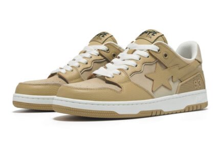 Bapesta Sk8 A Bathing Ape Beige Sneakers