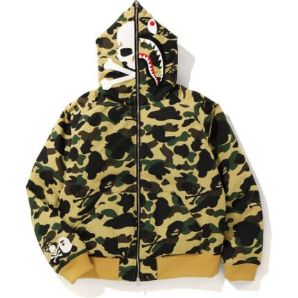 MM BAPE Hoodie Down Yellow Jacket