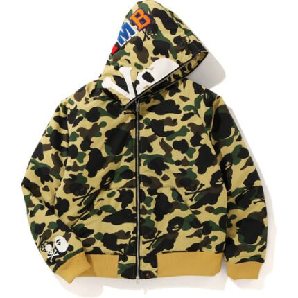 MM BAPE Hoodie Down Yellow Jacket