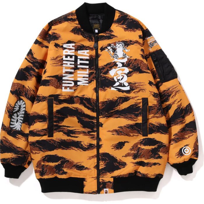 Tiger Camo Long MA-1 Jacket