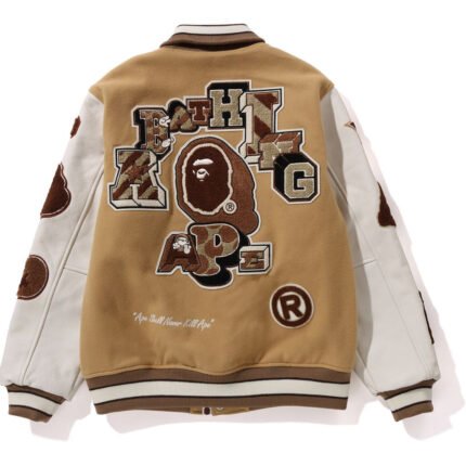 BAPE Multi Motif Varsity Jacket