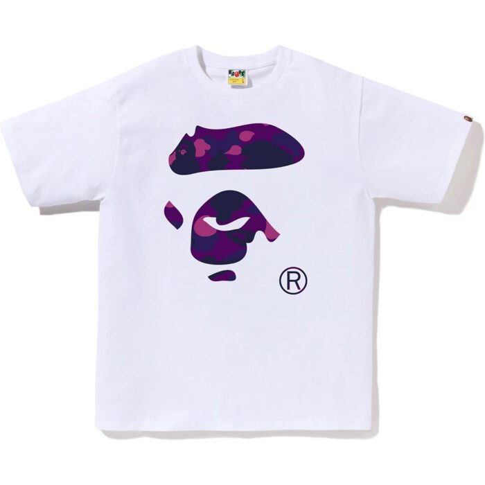 Color Camo Ape Face White Tee