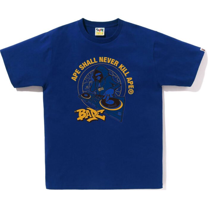 (B)APE Tee Men Blue & Orange