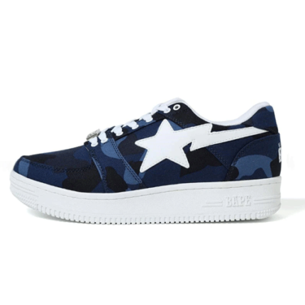 Blue Bapesta Camo Shoes