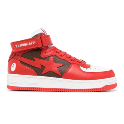 Bapesta Red Men Star Patch Shoes