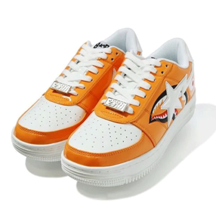 Bathing Ape Shark Bapesta Orange