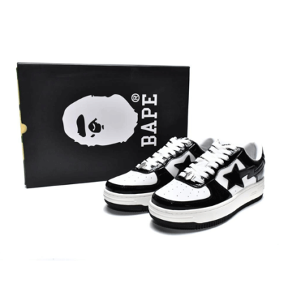 Bape Sk8 Sta Low Black and White Sneakers