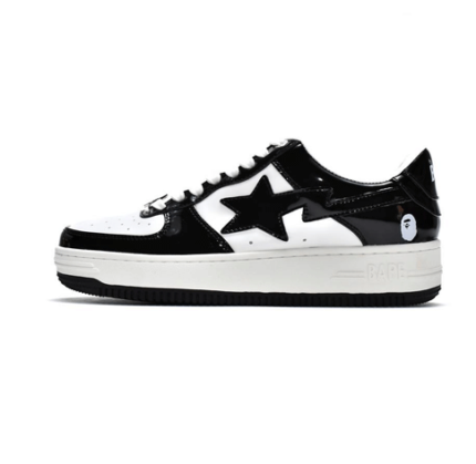 Bape Sk8 Sta Low Black and White Sneakers