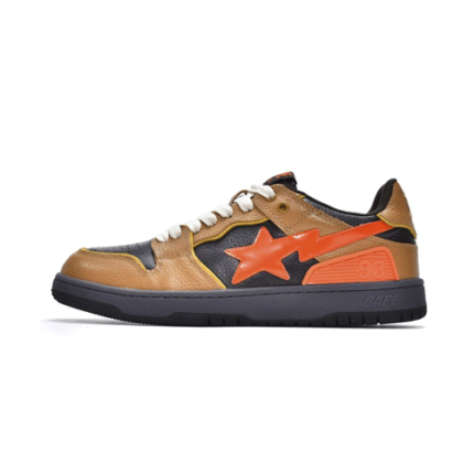 "Bapesta Sk8 Low Brown Orange