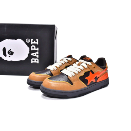 "Bapesta Sk8 Low Brown Orange