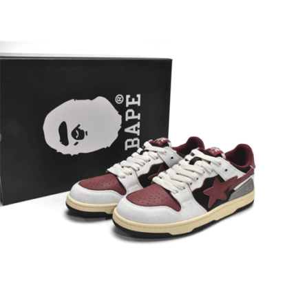 Bapesta Sk8 Low Red Grey