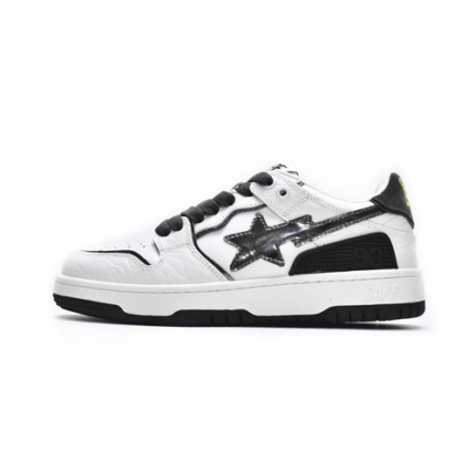 Bapesta Sk8 Low White and Black