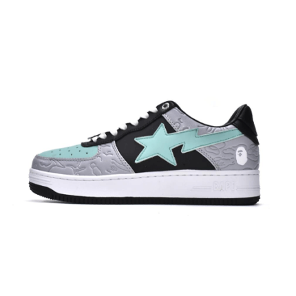 Bapesta Low Grey Black Sneakers