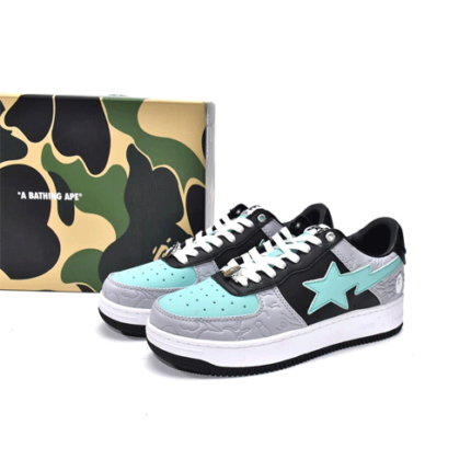 Bapesta Low Grey Black Sneakers