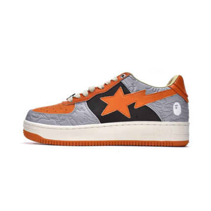 Bapesta Low Grey Orange Sneakers