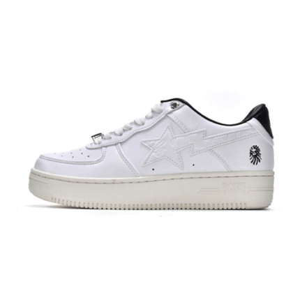 Bapesta Low White Black Sneakers