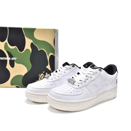 Bapesta Low White Black Sneakers