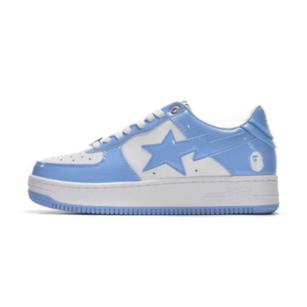 Bapesta Low White Blue Sneakers