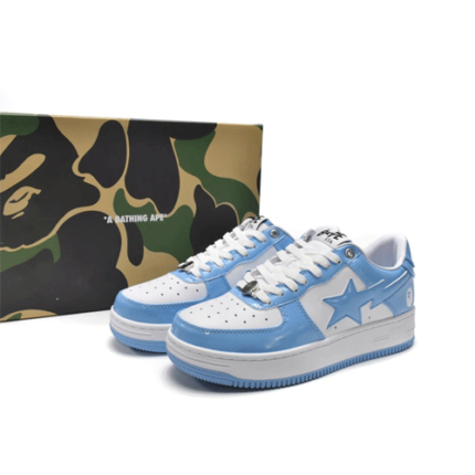 Bapesta Low White Blue Sneakers