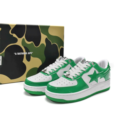 Bapesta Low White Green Sneakers