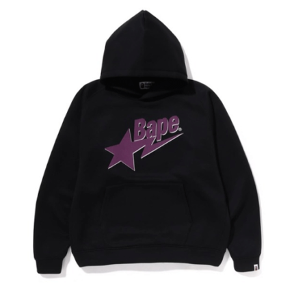 Bapesta Double Knit Relaxed Black Hoodie