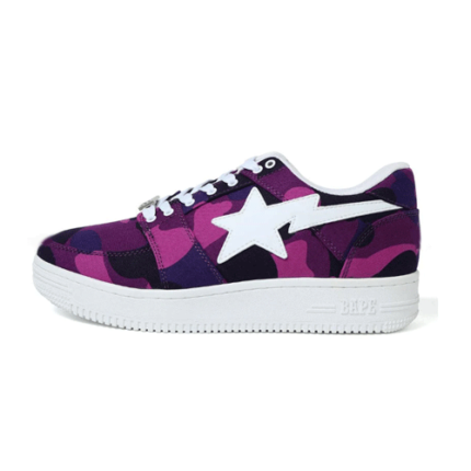 Purple Bapesta Camo Shoes