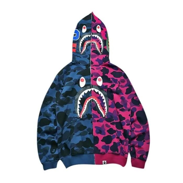 Bape Bathing Ape Men Head Shark Hoodie