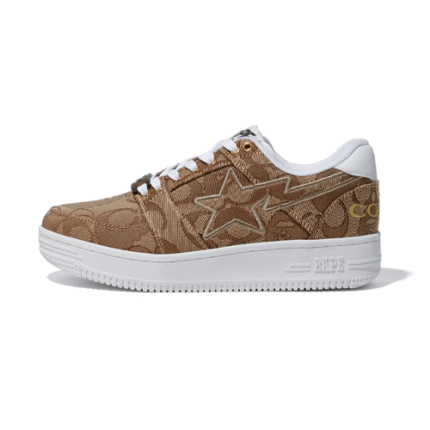 Bape x Coach Bapesta Brown Shoes